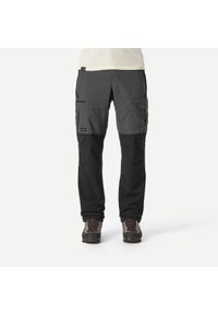 FORCLAZ - Spodnie trekkingowe męskie Forclaz MT500 wytrzymałe. Kolor: czarny, szary, wielokolorowy. Materiał: tkanina, syntetyk, materiał #1
