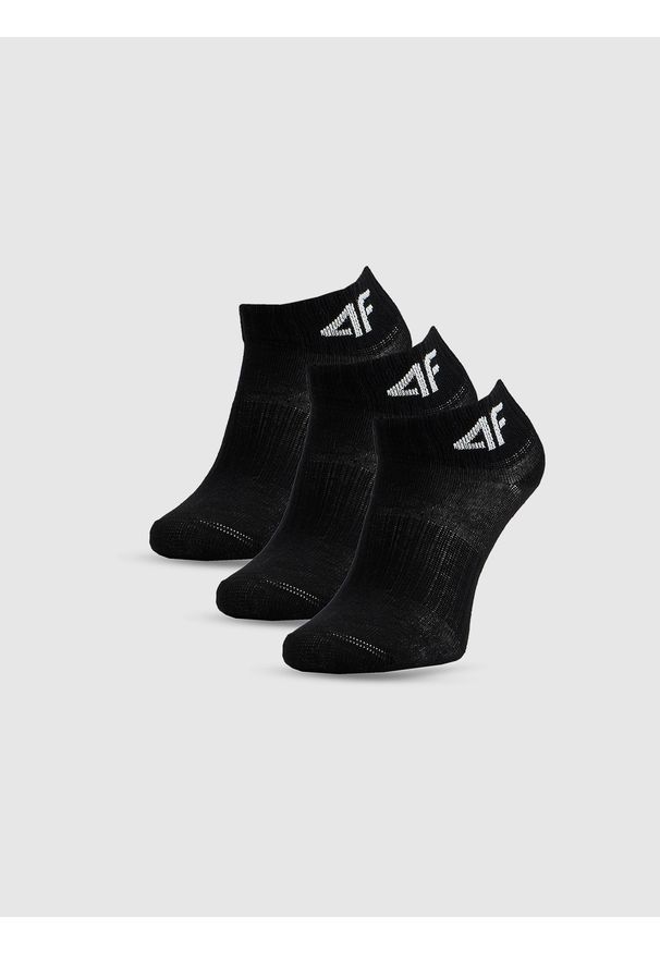 4f - 4F Skarpetki krótkie (3-pack) dziewczęce - czarne 35-37. Kolor: czarny