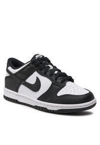 Nike Sneakersy Dunk Low (GS) CW1590 100 Czarny. Kolor: czarny. Materiał: skóra