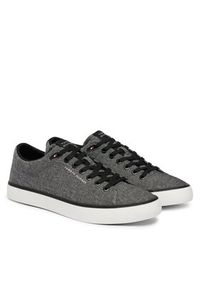 TOMMY HILFIGER - Tommy Hilfiger Tenisówki Th Hi Vulc Core Low Chambray FM0FM05818 Szary. Kolor: szary. Materiał: materiał #2