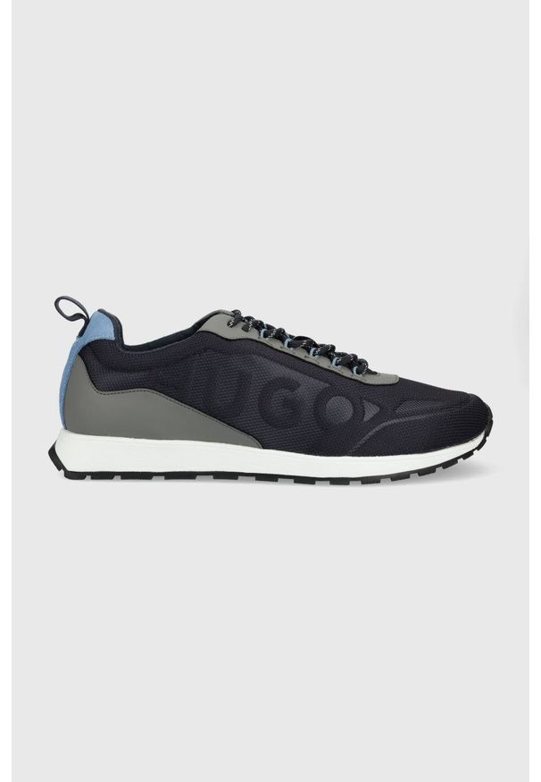 Hugo - HUGO sneakersy Icelin kolor granatowy. Nosek buta: okrągły. Zapięcie: sznurówki. Kolor: niebieski. Materiał: guma