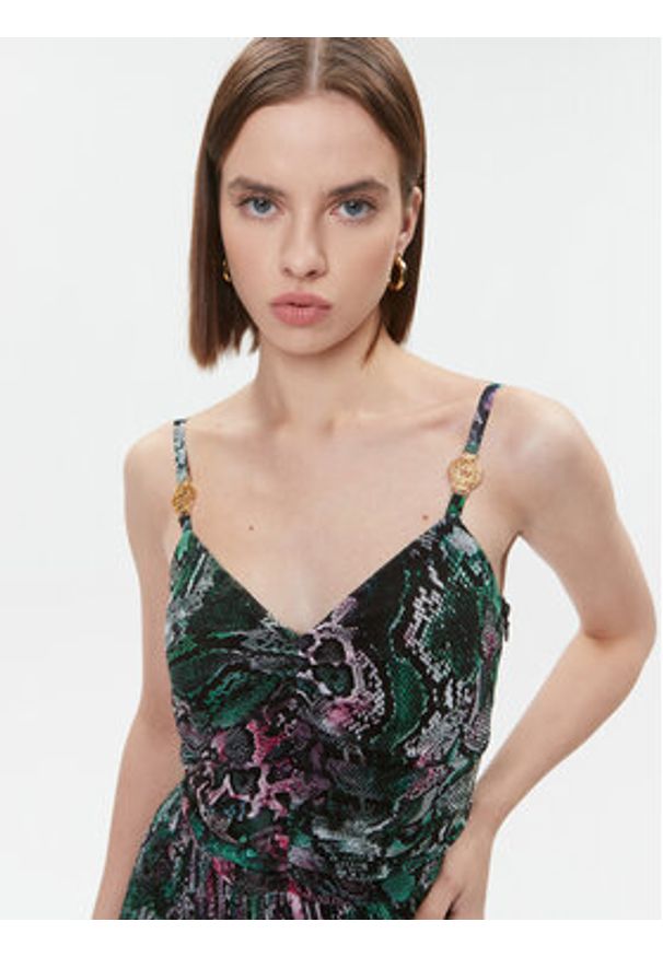 Just Cavalli Sukienka koktajlowa 75PAO931 Różowy Regular Fit. Kolor: różowy. Materiał: syntetyk. Styl: wizytowy