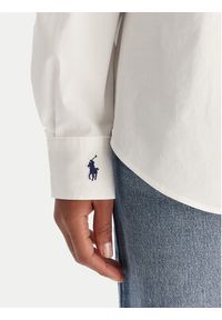 Polo Ralph Lauren Koszula 211941509002 Biały Slim Fit. Typ kołnierza: polo. Kolor: biały. Materiał: bawełna #3