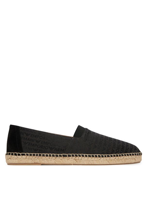 Emporio Armani Espadryle EM005853 AF25529 MC012 Czarny. Kolor: czarny. Materiał: materiał