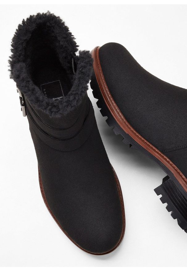 bonprix - Botki. Kolor: czarny. Sezon: zima. Styl: sportowy