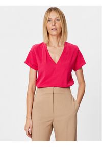 Sisley T-Shirt 3096L400B Różowy Regular Fit. Kolor: różowy. Materiał: bawełna
