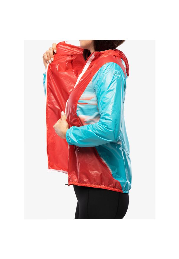 LA SPORTIVA - Kurtka do biegania damska La Sportiva Briza Windbreaker Jkt. Kolor: czerwony. Sezon: zima. Sport: narciarstwo