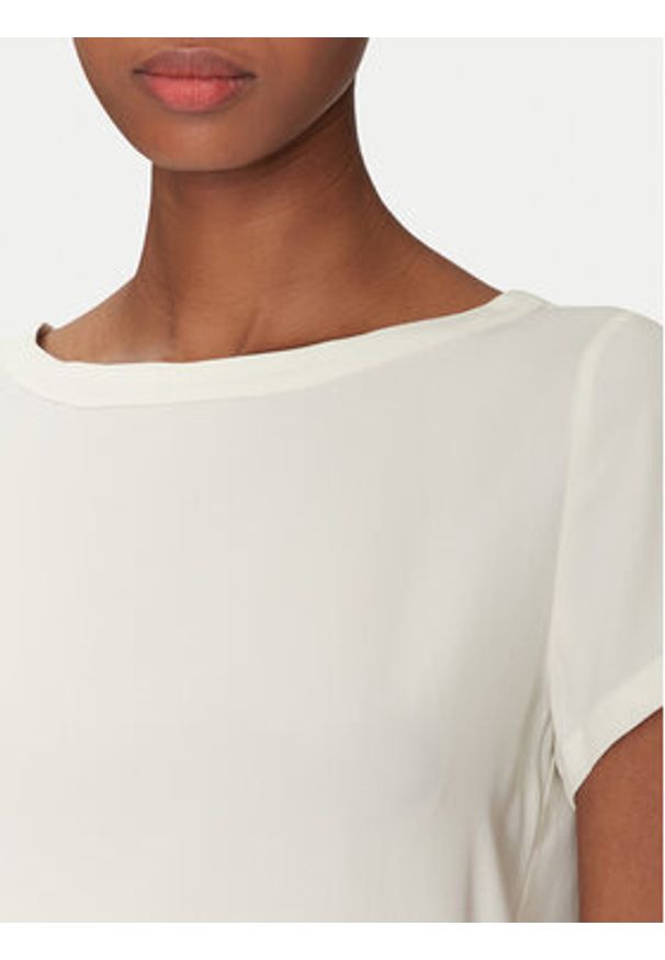 Marella T-Shirt Inn 2515111021 Écru Regular Fit. Materiał: jedwab