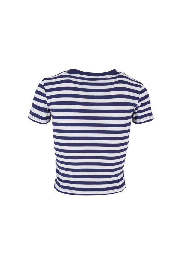Urban Classics - T-shirt Damski W Paski Krótka. Kolor: niebieski, wielokolorowy, biały. Długość: krótkie. Wzór: paski. Sport: turystyka piesza