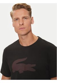 Lacoste T-Shirt TH2042 Czarny Regular Fit. Kolor: czarny. Materiał: syntetyk, bawełna