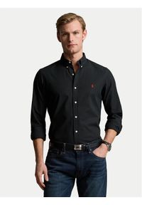 Polo Ralph Lauren Koszula 710928254006 Czarny Slim Fit. Typ kołnierza: polo. Kolor: czarny. Materiał: bawełna