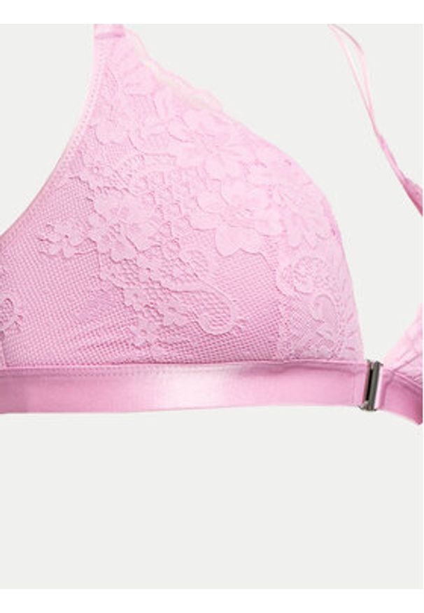 Hunkemöller Biustonosz braletka Lidia 205497 Różowy. Kolor: różowy. Materiał: syntetyk