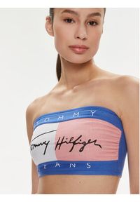 Tommy Jeans Top Flag UW0UW05151 Niebieski Slim Fit. Kolor: niebieski. Materiał: bawełna #4