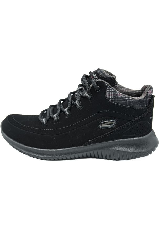 skechers - Buty do chodzenia dla dzieci Skechers Just Chill. Wysokość cholewki: za kostkę. Zapięcie: sznurówki. Kolor: czarny. Materiał: materiał, tkanina, skóra. Szerokość cholewki: normalna. Sport: turystyka piesza