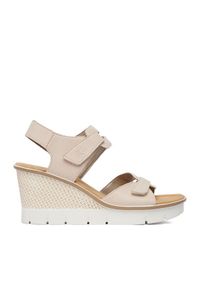 Rieker Sandały 68556-31 Beżowy. Kolor: beżowy. Materiał: skóra, syntetyk #1