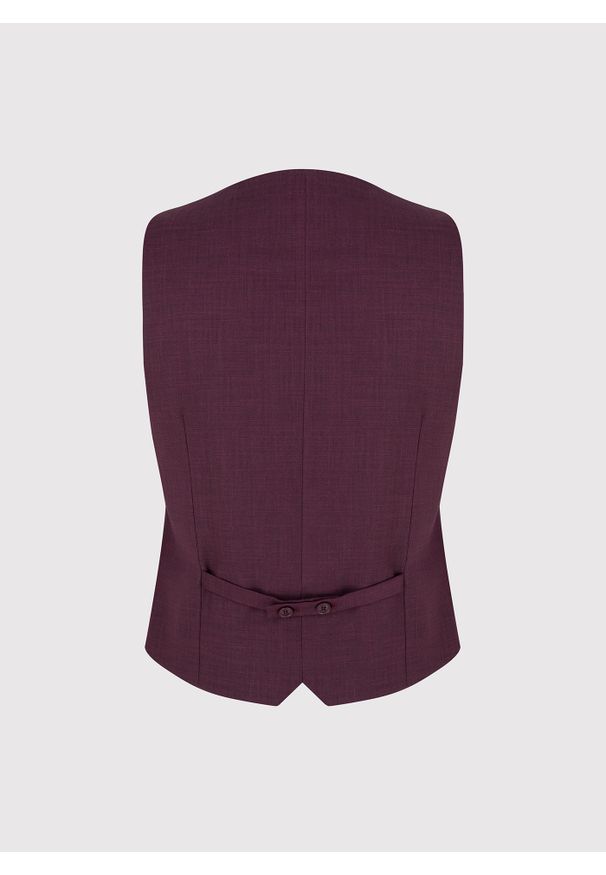 Pako Lorente - PAKO LORENTE – Bordowa dwurzędowa kamizelka męska. Okazja: na wesele, na ślub cywilny. Kolor: czerwony. Styl: młodzieżowy, elegancki