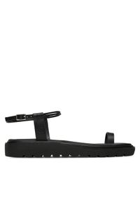 Calvin Klein Jeans Sandały Rope Toe Post Sandal Lth Mg YW0YW01893 Czarny. Kolor: czarny. Materiał: skóra