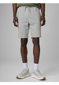 4f - 4F Spodenki dresowe męskie - szare M. Kolor: szary. Materiał: dresówka. Sport: fitness, turystyka piesza #2