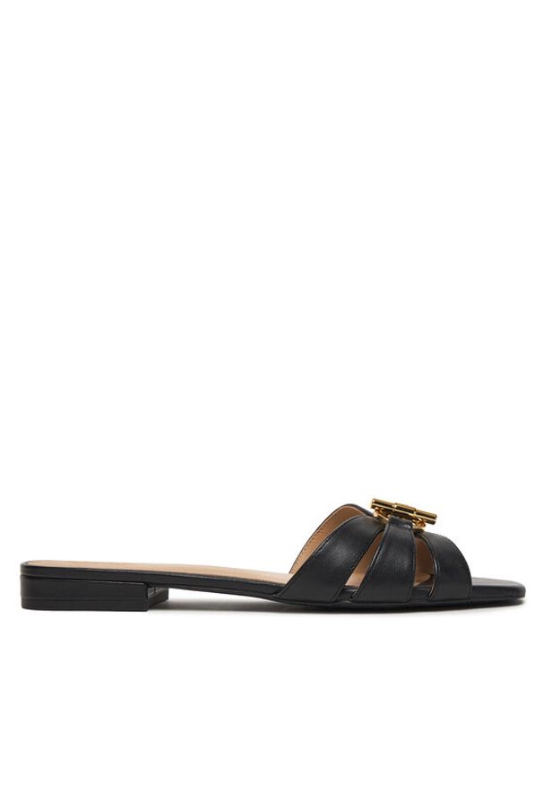Lauren Ralph Lauren - LAUREN RALPH LAUREN Klapki Blaike 802982875002 Czarny. Kolor: czarny. Materiał: skóra