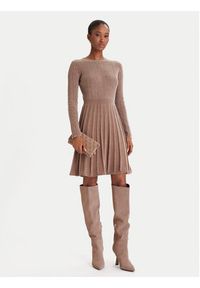 Guess Sukienka dzianinowa W5BK79 Z3902 Beżowy Regular Fit. Kolor: beżowy. Materiał: syntetyk #5