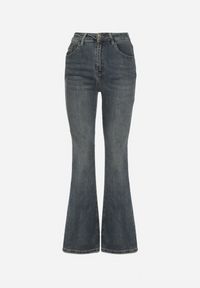 Born2be - Niebieskie Jeansy Dzwony z Wysokim Stanem Fesanera. Okazja: na co dzień. Stan: podwyższony. Kolor: niebieski. Styl: klasyczny, casual, elegancki #3