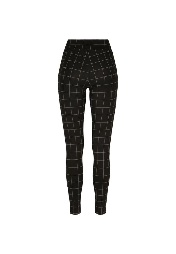 Urban Classics - Legginsy Damskie W Kratkę Z Wysokimi Stanami. Stan: podwyższony. Kolor: czarny, biały, wielokolorowy. Wzór: kratka. Sport: turystyka piesza
