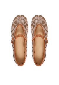 Coach Baleriny Mary Jane CBP01 Brązowy. Kolor: brązowy. Materiał: materiał #6