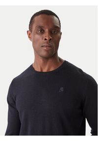 Karl Lagerfeld - KARL LAGERFELD Sweter 655000 554399 Granatowy Slim Fit. Typ kołnierza: dekolt w karo. Kolor: niebieski. Materiał: wełna #3