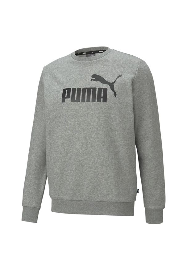 Bluza Puma ESS Big Logo Crew, Mężczyźni. Kolor: szary. Materiał: bawełna, materiał. Sport: fitness
