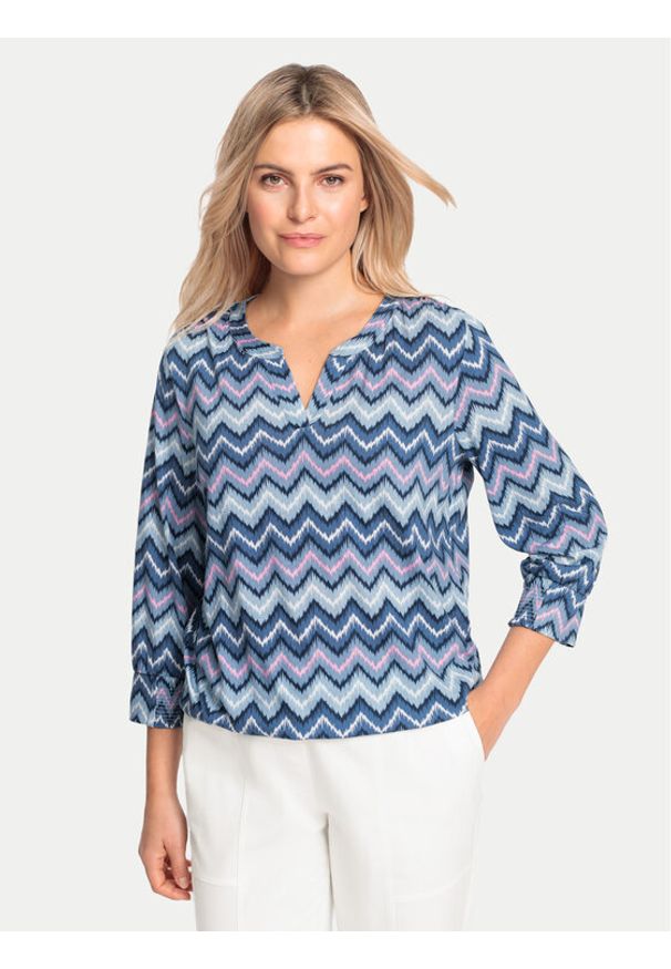 Olsen Bluzka 11105043 Niebieski Regular Fit. Kolor: niebieski. Materiał: bawełna