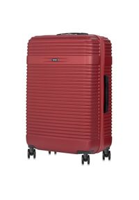 Ochnik - Komplet walizek na kółkach 19''/24''/28''. Kolor: czerwony. Materiał: materiał, poliester, guma, kauczuk #8