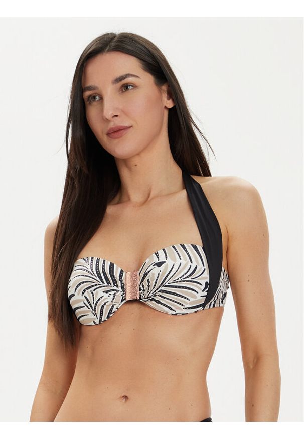 SELMARK - Selmark Góra od bikini BK716 Beżowy. Kolor: beżowy. Materiał: syntetyk