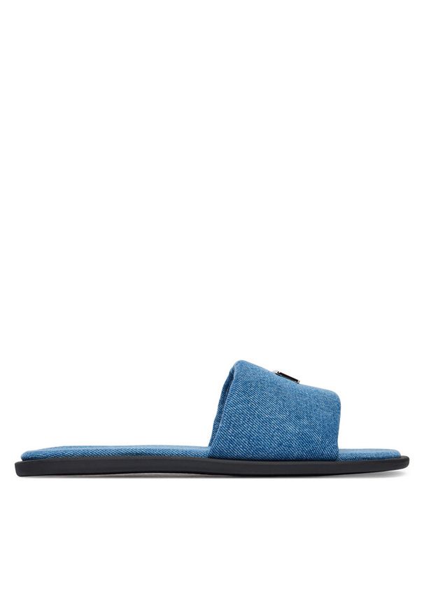 Klapki Tommy Jeans. Okazja: na co dzień. Kolor: niebieski. Materiał: denim. Styl: casual