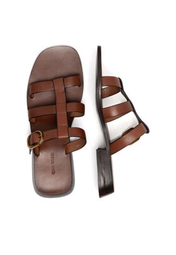 Gino Rossi Klapki MALI-112791 Brązowy. Kolor: brązowy. Materiał: skóra