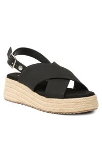 Espadryle Refresh 170775 Black. Kolor: czarny. Materiał: skóra