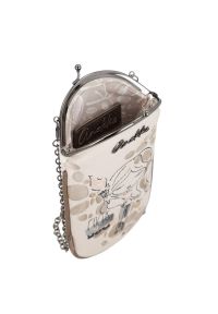 Etui na okulary damskie Anekke, z dekoracyjnym nadrukiem i metalowym logo zamykane na zatrzask z ozdobnym łańcuszkiem łączy praktyczność z oryginalny. Wzór: nadruk. Styl: casual, elegancki, klasyczny. Rodzaj torebki: na ramię #7