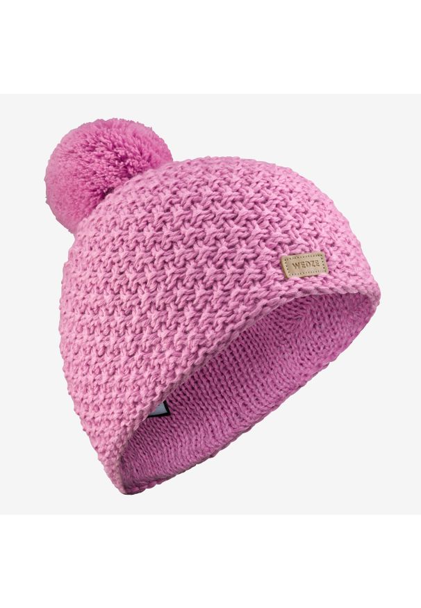 WEDZE - Czapka narciarska dla dzieci Wedze Timeless. Kolor: różowy. Materiał: akryl, materiał. Sezon: zima. Styl: sportowy