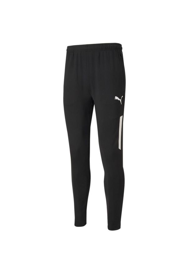 Puma - Męskie Treningowe Spodnie Do Biegania Liga Pro Team. Kolor: czarny. Materiał: dresówka