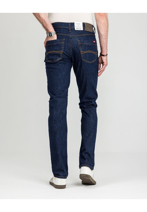 Męskie Spodnie Jeansowe Mustang Style Washington Straight Denim Blue 1018017 5000 901