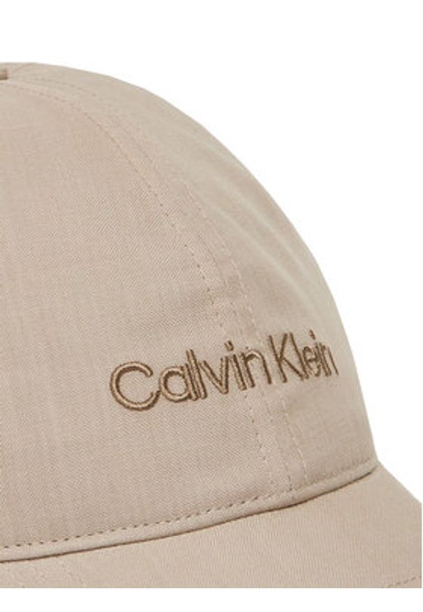Calvin Klein Czapka z daszkiem Emb Logo LV04D5024G Beżowy. Kolor: beżowy