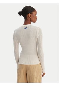 Hugo - HUGO Sweter Somya_B 50554221 Beżowy Slim Fit. Kolor: beżowy. Materiał: wiskoza #4