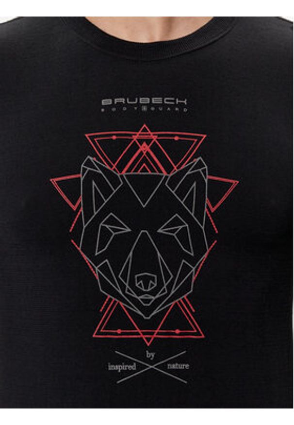 Brubeck Koszulka techniczna LS1414M Czarny Slim Fit. Kolor: czarny. Materiał: syntetyk