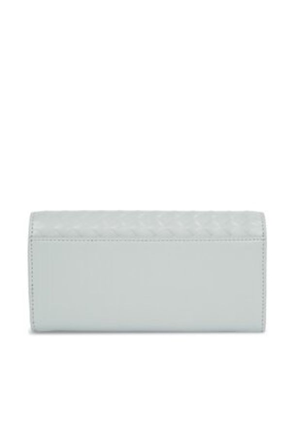 Calvin Klein Duży Portfel Damski Calvin Mini Quilt K60K611895 Szary. Kolor: szary. Materiał: skóra