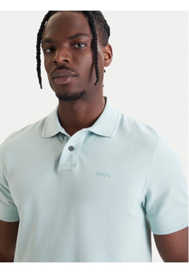 BOSS Polo Prime 50507813 Zielony Regular Fit. Typ kołnierza: polo. Kolor: zielony. Materiał: bawełna