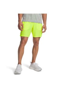 Szorty Under Armour Launch. Kolor: żółty. Materiał: materiał. Sport: bieganie #1