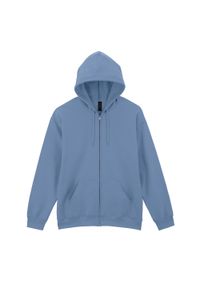 GILDAN - Męska Bluza Z Kapturem Softstyle Midweight Full Zip. Typ kołnierza: kaptur. Kolor: wielokolorowy, niebieski, szary