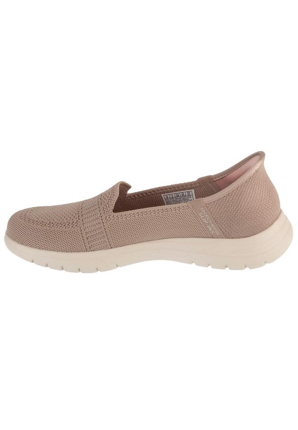 skechers - Buty do chodzenia damskie, Slip-Ins On The Go Flex - Camellia. Kolor: beżowy. Sport: turystyka piesza