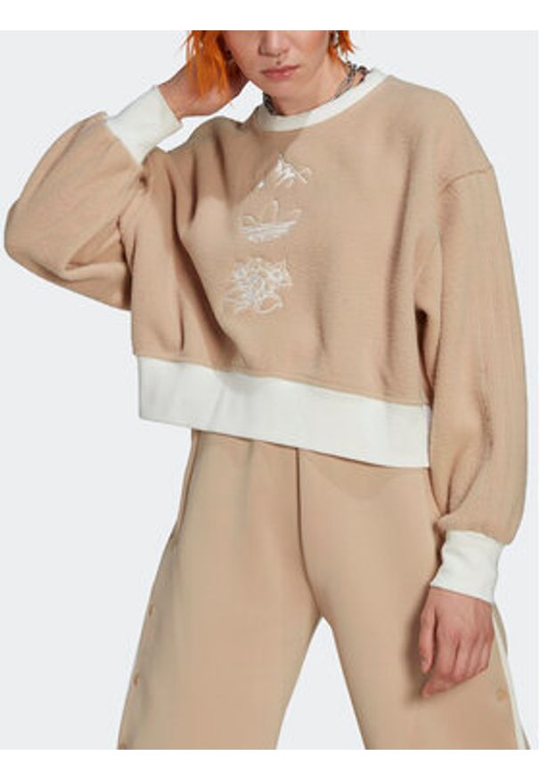 Adidas - adidas Polar HM1607 Beżowy Regular Fit. Kolor: beżowy. Materiał: syntetyk, polar
