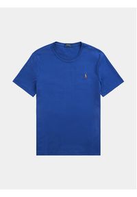 Polo Ralph Lauren T-Shirt 710740727077 Niebieski Slim Fit. Typ kołnierza: polo. Kolor: niebieski. Materiał: bawełna #4