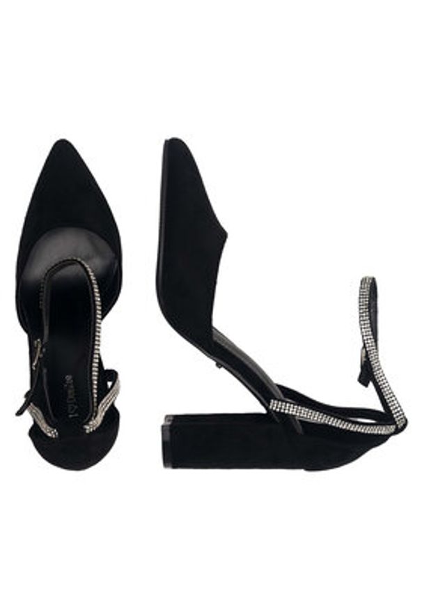 DeeZee Czółenka LISA KL-HT4587-21 Czarny. Kolor: czarny. Materiał: materiał